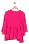 Patrizia Luca Bell Sleeve Blouse In Pink