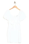 Row A Puff Sleeve Dress In White