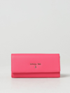 Patrizia Pepe Leather Wallet In Coral