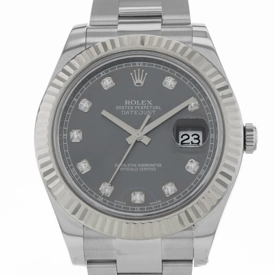 Rolex Datejust Automatic Diamond Men's Watch 116334 Rdo In Silver Tone