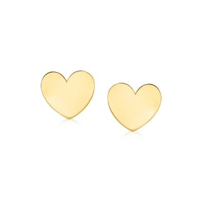 Rs Pure By Ross-simons 14kt Yellow Gold Heart Earrings