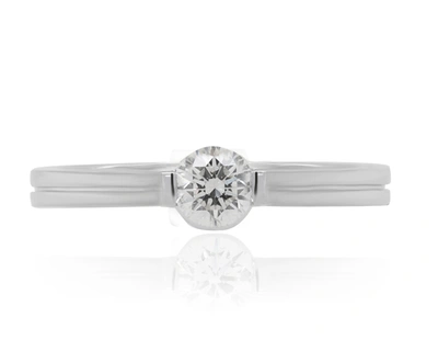 Diana M. 18kt White Gold Diamond Double Band Ring Containing 0.32 Cts (gh Vs Si)