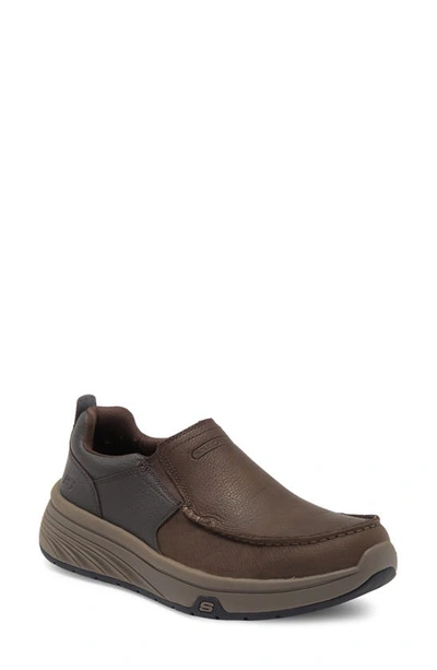 Skechers Calabrio Relaxed Fit Loafer In Dark Brown