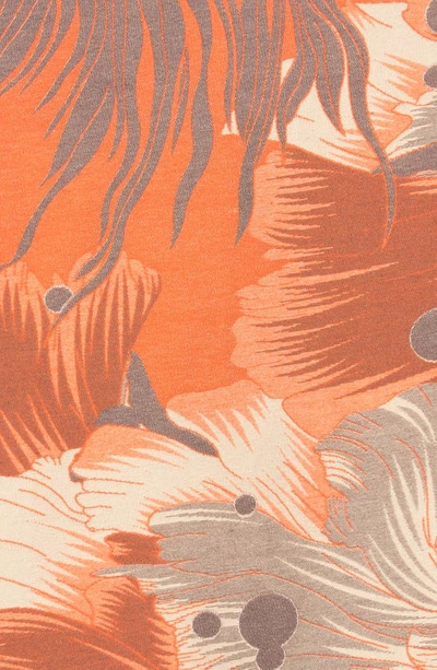 La Fiorentina Floral Print Wrap In Brown/ Orange