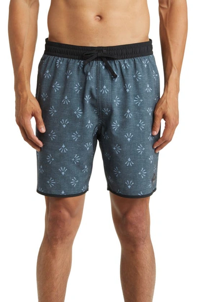 Travis Mathew Terrace Park Swim Trunks In Heather Black