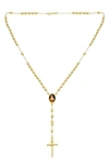 Bling Jewelry Holy Cross Rosary Y-necklace In Gold-tone Joseph