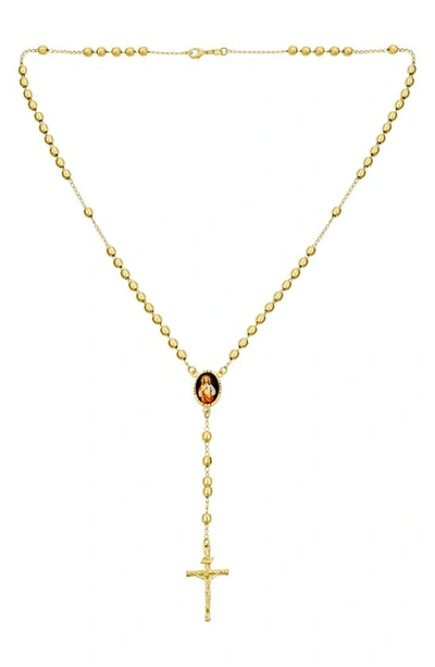 Bling Jewelry Holy Cross Rosary Y-necklace In Gold-tone Joseph