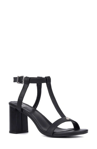 New York And Company Livvy Block Heel Sandal In Black