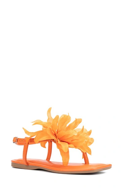New York And Company Flora Sandal In Orange