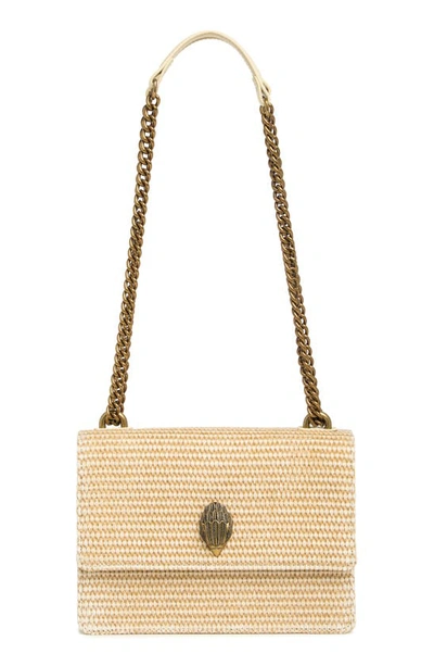 Kurt Geiger Shoreditch Woven Crossbody Bag In Dark Beige
