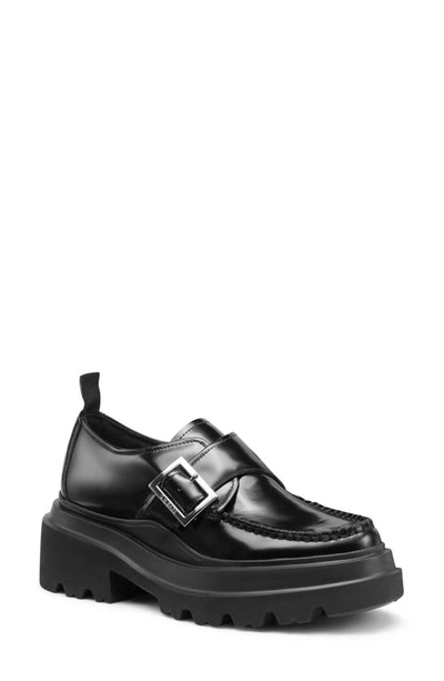 G.h.bass Monk Strap Platform Shoe In Black