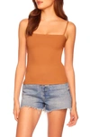 Susana Monaco Square Neck Camisole In Caramel