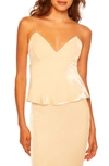 Susana Monaco Bias Velvet Camisole In Belgian Creme