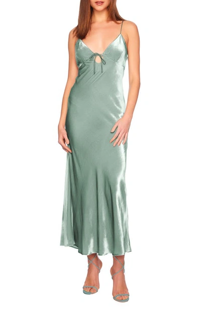 Susana Monaco Velvet Slipdress In Celadon