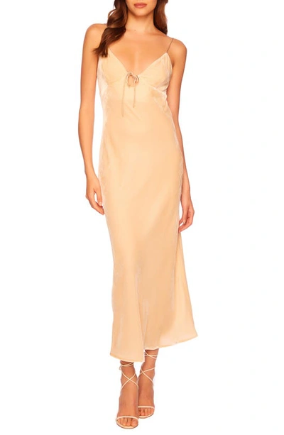 Susana Monaco Velvet Slipdress In Belgian Creme