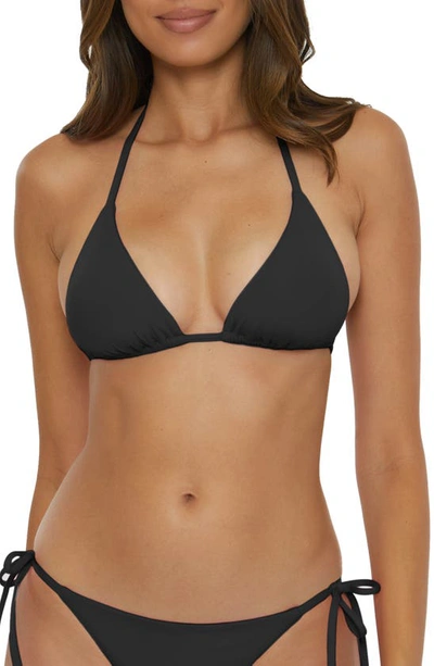 Becca Triangle Bikini Top In Black