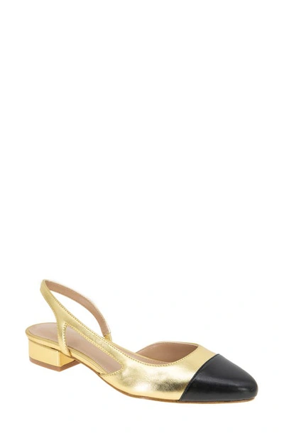 Bcbgeneration Tillie Slingback Cap Toe Pump In Gold