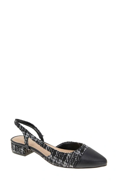 Bcbgeneration Tillie Slingback Cap Toe Pump In Black Sequins