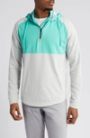 Swannies Logan Colorblock Half Zip Hoodie In Cactus