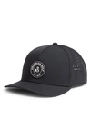 Swannies Wade Ventilated Golf Snapback Baseball Cap In Black-white