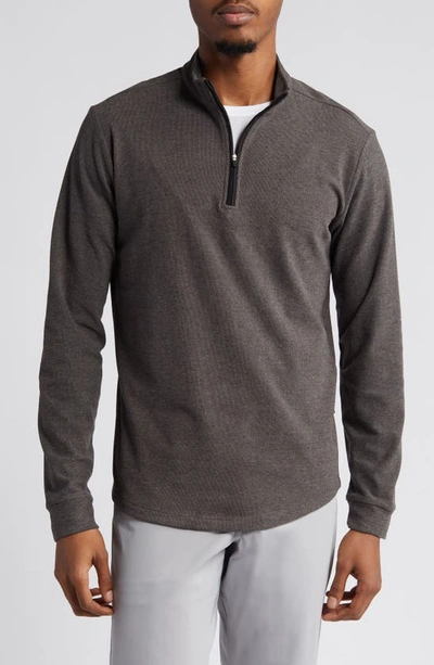 Swannies Emery Quarter Zip Golf Pullover In Charcoal