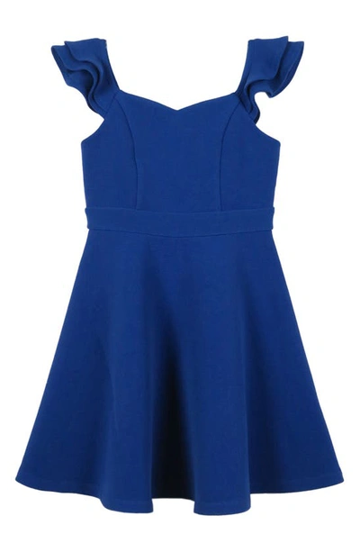 Zunie Kids' Ruffle Skater Party Dress In Royal | ModeSens