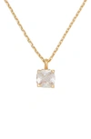 Kate Spade Little Luxuries Pendant Necklace In Clear/ Gold.