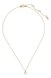 Kate Spade Little Luxuries Pendant Necklace In Cream/ Gold