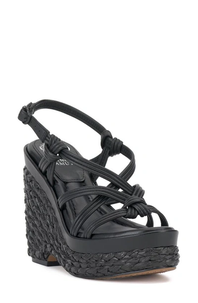 Vince Camuto Delyna Espadrille Wedge Sandal In Black