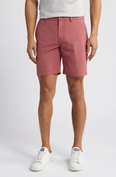 Travis Mathew Chino Shorts In Heather Roan Rouge