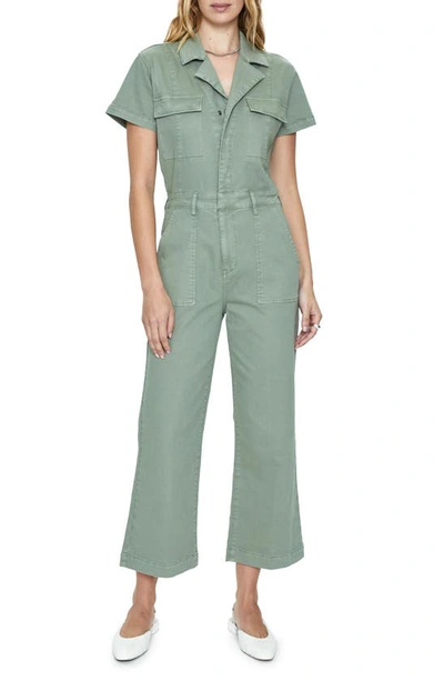 Pistola Makenna Stretch Cotton Utility Jumpsuit In Calvary Olive