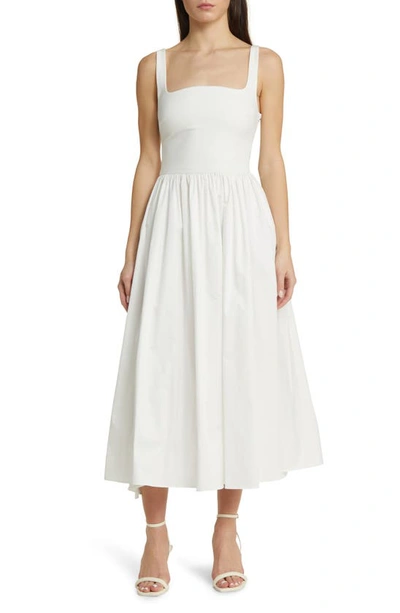 Rue Sophie Eli Midi Dress In Off White