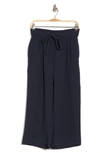 Dr2 By Daniel Rainn Crop Wide Leg Pants In Dark Ink