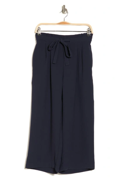 Dr2 By Daniel Rainn Crop Wide Leg Pants In Dark Ink