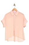 Dr2 By Daniel Rainn Polka Dot Button-up Shirt In Blush/ Ivory