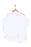 Dr2 By Daniel Rainn Gauze Button-up Shirt In New White