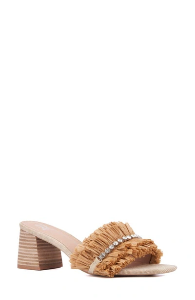 New York And Company Farah Slide Sandal In Brown
