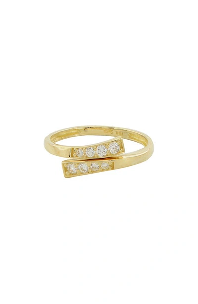 Candela Jewelry 10k Gold Pavé Cz Bypass Toe Ring