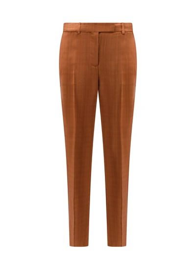 Semicouture Viscose Trouser In Brown