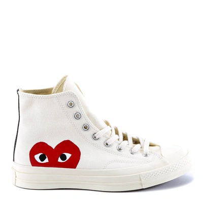 Comme Des Garçon Play Trainers In White