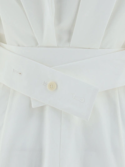 Jacquemus La Mini Dressing Gown Chemise Dress In White