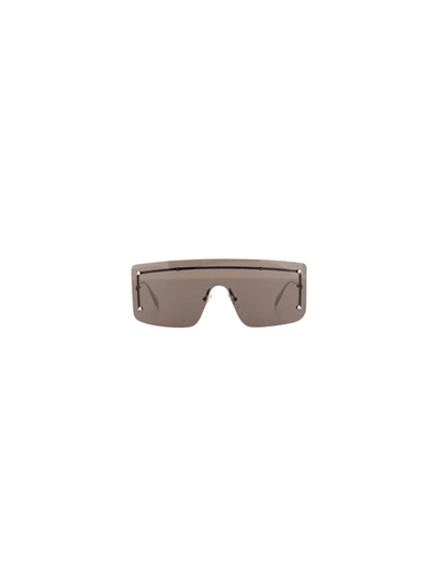 Alexander Mcqueen Mask Sunglasses In Brown