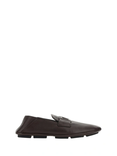 Dolce & Gabbana Driver Loafer Shoes In Black