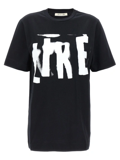 1017 Alyx 9 Sm Logo Print T-shirt In White/black