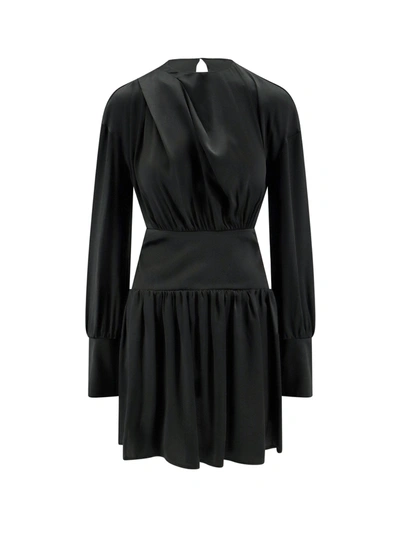 Semicouture Satin Dress In Black