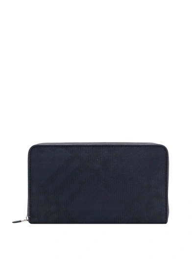 Burberry Coated Canvas Wallet With Check Motif