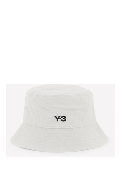 Y-3 Cappello Bucket In Twill In White