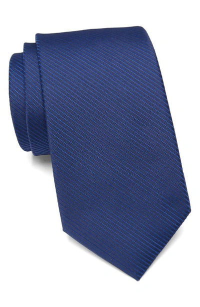 Calvin Klein King Cord Solid Tie In Navy