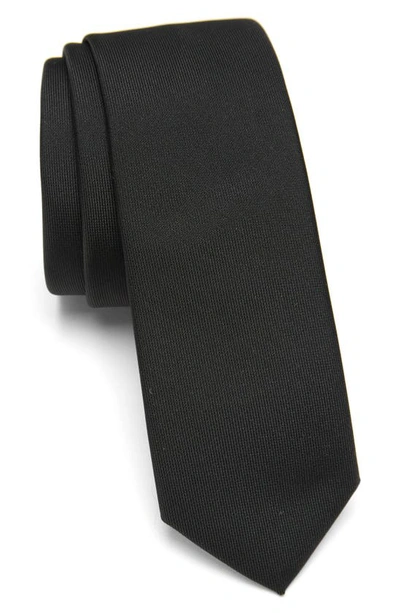Calvin Klein Liquid Luxe Skinny Tie In Black