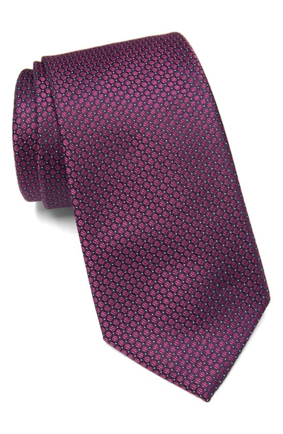 Calvin Klein Steel Micro Diamond Print Tie In Berry